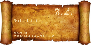 Nell Lili névjegykártya